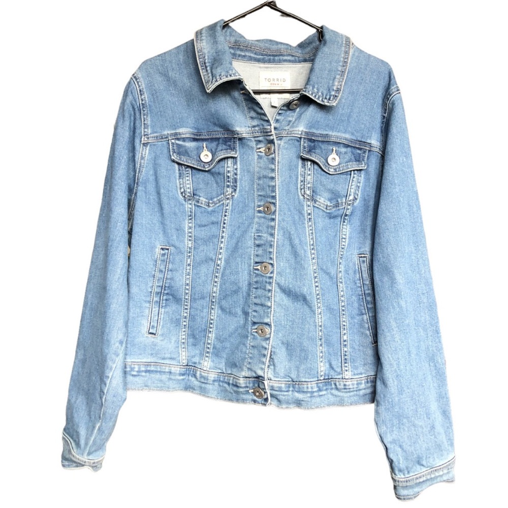 Torrid Medium Wash Denim Jean Jacket Size 2X